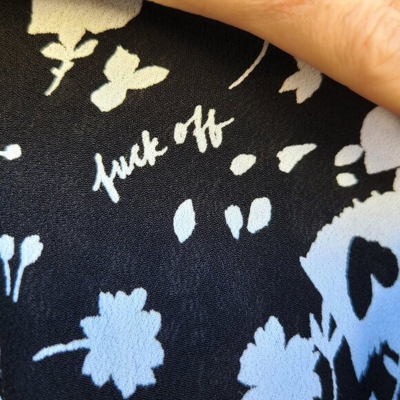 RARE Reformation F Off Hate You Heart Print Dress - Picture 3 of 10